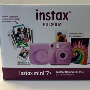 Fujifilm Instax Mini 7+ Instant Camera Bundle - Purple